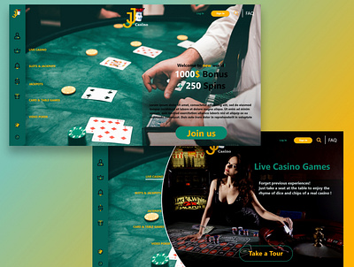 Casino website branding casino casino design casino online design illustration logo ui ux web website