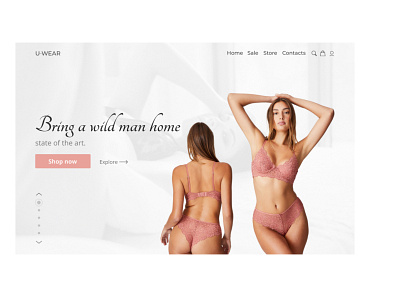 U-wear( women underwear store) minimal ui ux web web design website