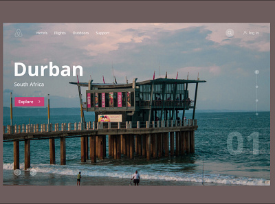 Durban traveling website design branding design illustration logo minimal ui ux web web design website