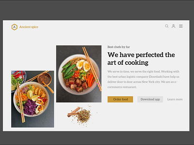 Ancient spice restaurant website design