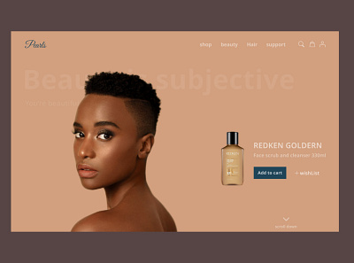 Pearls cosmetic website design. branding design illustration logo minimal ui ux web web design website