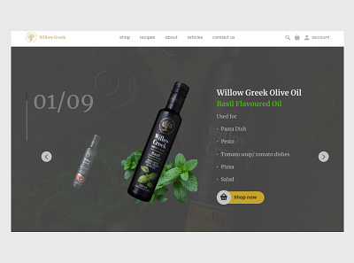 Willow Creek Olive Oil Estate website design design foodwebsite minimal modern moderndesign modernwebsite oliveoil olivewebsite ui uiux ux web web design website
