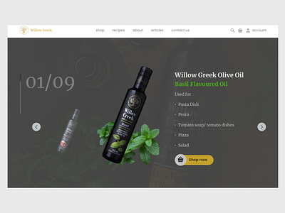 Willow Creek Olive Oil Estate website design