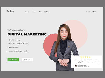 Rodedd Digital Marketing Company branding design illustration logo minimal ui ux web web design website