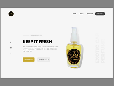 OG CAR PERFUME WEBSITE DESIGN