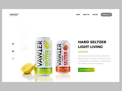 Vawter seltzer website design. beautiful beautifulwebsite branding design illustration logo minimal minimalisticwebsite soda sodawater sodawebsite ui ux vodka vodkawebsite water waterwebsite web web design website