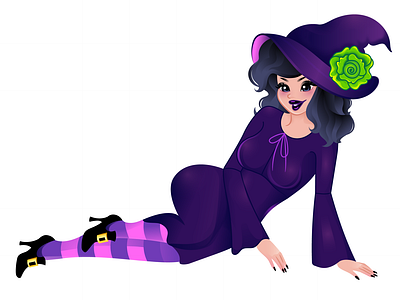 Witch Pinup Vector