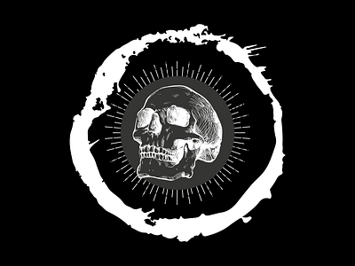 Zen Skull black circle dead deadly design illustration skull zen