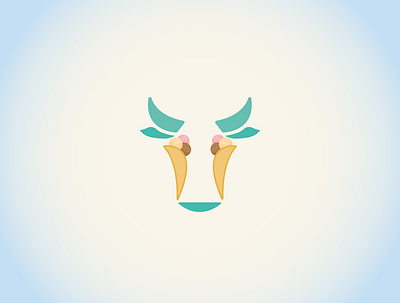 Cow and İce Cream 2 cow design ice cream logo logo design