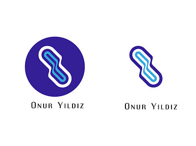 Name Logo (Onur Yıldız) blue circle design logo logo design name name logo type typeface typography