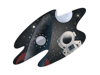 Space exploration animation art branding design illustration illustration art illustrator minimal space spaceman vector
