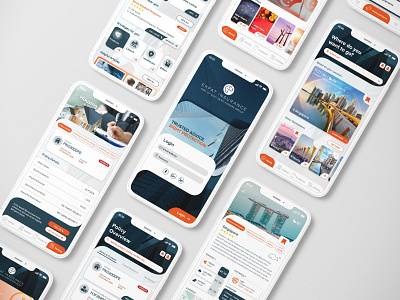 EXPAT INSURANCE app branding design illustration ui ux web