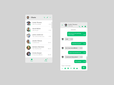Mobile Chat App chat mobile app people ui ux