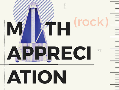 Math Rock Apprecation Logo bold event poster key visual math rock minimal music poster design