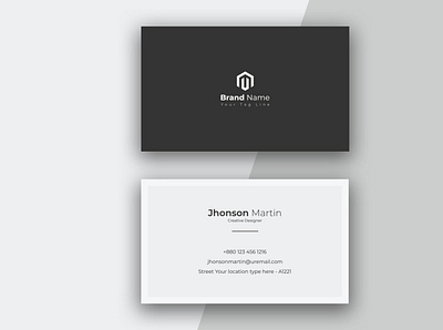 Clean Business Card Design branding business businesscarddesign clean corporate creative logo social media design template ui ux
