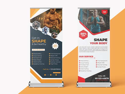 Professional Roll Up Banner Design bilboard branding business clean creative logo popup design rollup banner design rollupbanner template ui ux