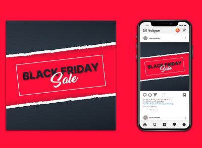 Black Friday Instagram Post Collection black friday black friday sale branding clean corporate design logo logodesign marketing poster design print ready social media design template