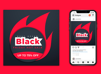 Black Friday Instagram Post Collection banner design black friday black friday sale business clean corporate design instagrampostdesign logo logodesign post design print ready social media design template