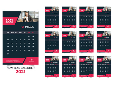 Creative 2021 calender design templates branding calendar calendar 2021 calendar design corporate corporate calendar creative calendar design desk calendar 2021 happy new year horizontal calendar logo minimal design new year template