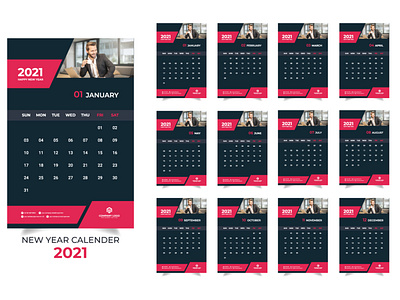 Creative 2021 calender design templates