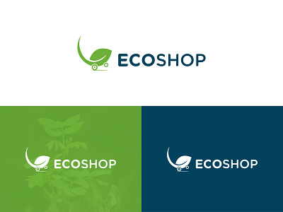 Eco-Shop Logo Design brand design clean clean logo creative eco graphic design green identity identity branding leaf logo logo design modern modern logo organic simple logo vector visual identity