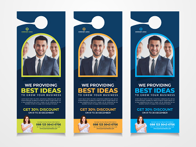 Door Hanger Design branding business hanger corporate creative door hanger hanger hanger design modern design rack card design template