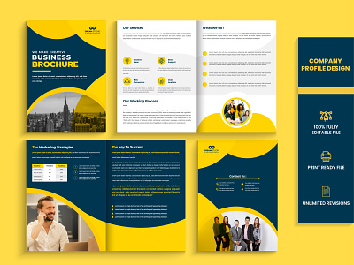 Company profile | Handout design | Booklet design booklet design buiness brochure company profile corporate corporate catalog handout design logo printable template trifold brochure