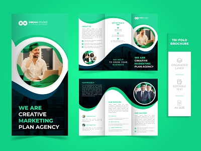 Business Trifold Brochure Design | Creative Trifold Brochure