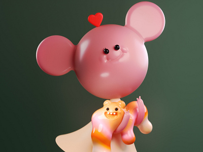 A rainbow baby 3d 3dart art character characterdesign cinema4d design digital illustration