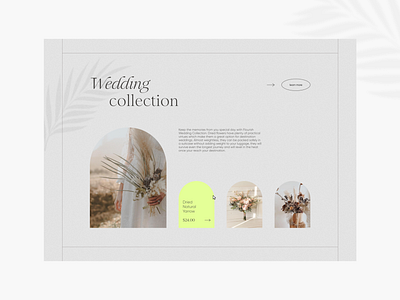 Dried flowers e-commerce website concept