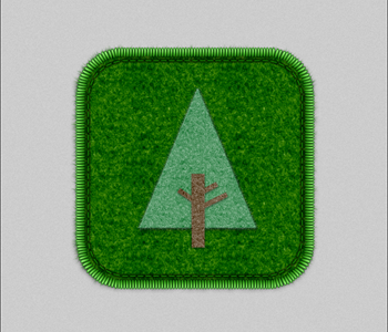 Icon app forrst green icon iphone stiches tree