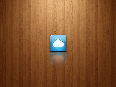 Small Cloud Icon blue cloud icon wood