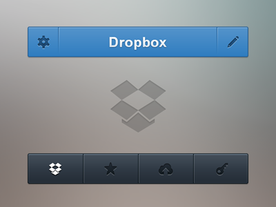 Dropbox App app application dropbox icons interface ios iphone ui