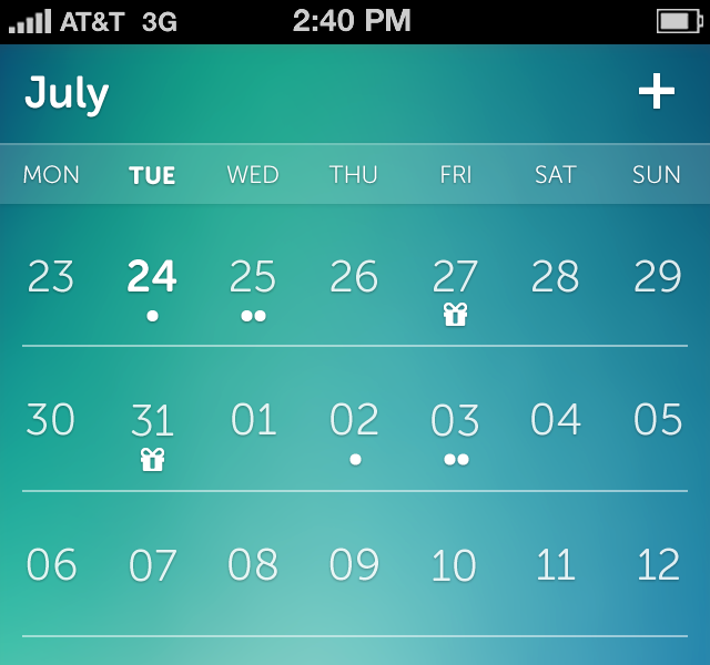 capp the most beautiful iPhone calendar app by Tobias Negele on Dribbble