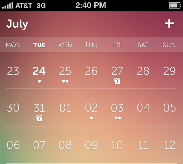 capp the most beautiful iPhone calendar app by Tobias Negele on Dribbble