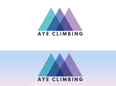 AYE Climbing Logo abstract branding design icon illustration illustrator logo minimal typography vector