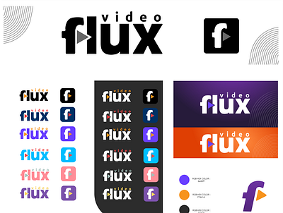 Flux Video logo app app design branding design flat illustrator logo logo design logodesign vector