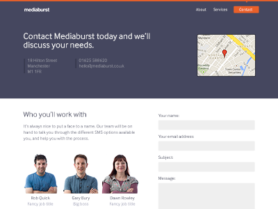 Mediaburst contact page 01 dribbble