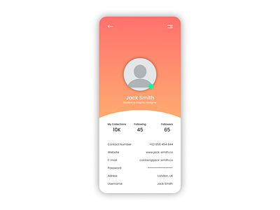 #DailyUI 006 account settings branding daily ui illustration logo typography ui design uiux user interface user profile ux webdesign