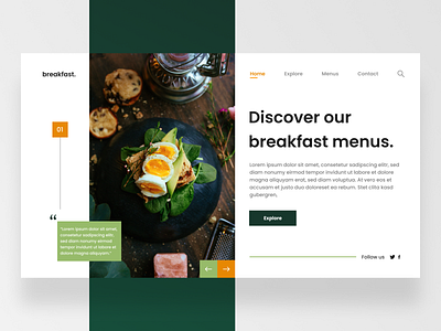 Website Concept #005 branding breakfast daily ui design food illustration logo restaurant restaurant app sign in ui ui design uiux user interface webdesign