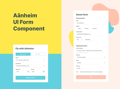 Aanheim UI Form Component component design form design form ui forms ui ux