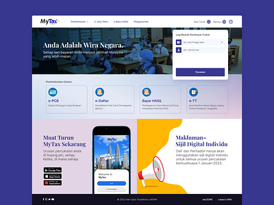 MyTax LHDN Malaysia Redesign landing ui uiux web ui website design