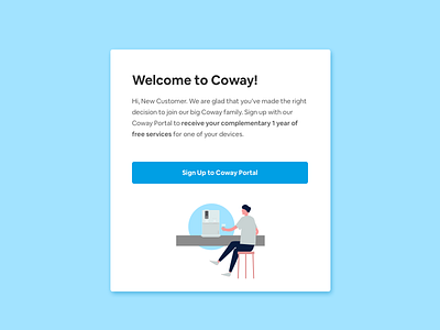 Coway Portal Landing branding character design coway design illustration typography ui vector