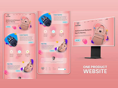 One Product Website user interface design