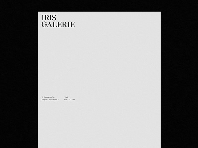 Iris Galerie Rebranding