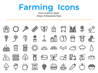 Farming icons design icon iconset