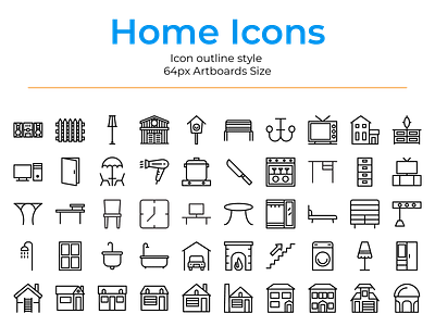 Home icons icons illustration