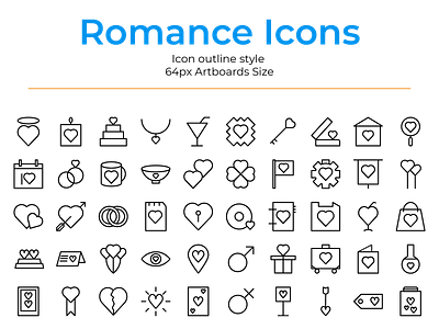 Romance Icons Pack icon set icons ui ux web