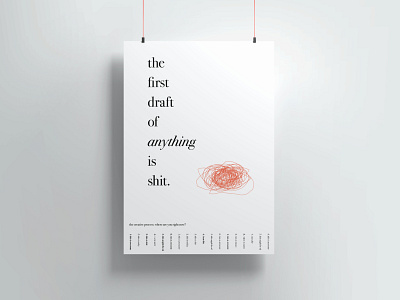 the first draft of anything is shit