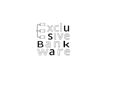 exclusive bankware branding design flat logo minimal typography